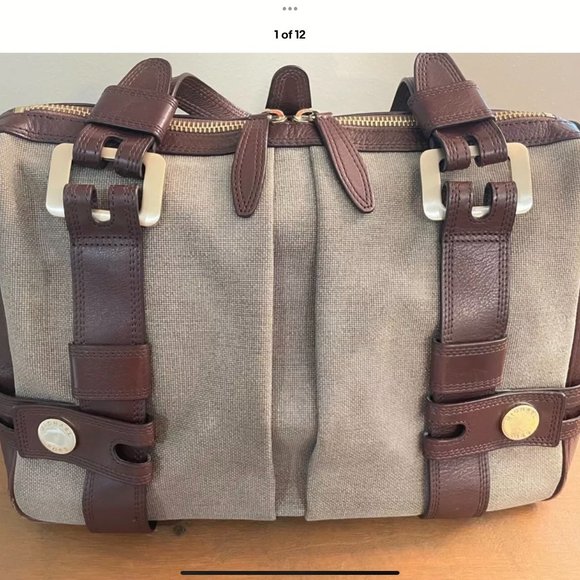 Michael Kors Large Canvas and Leather Harness Grab Handbag - Picture 16 of 16